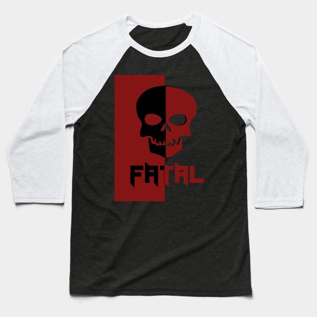 Lethal Skull Baseball T-Shirt by Rowalyn Keith